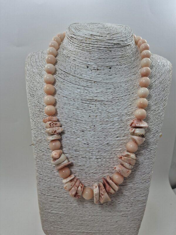 Collana in Corallo Rosa Originale e Agata - immagine 4