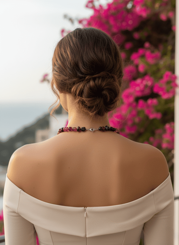 Collana donna in pietre naturali agata - immagine 2