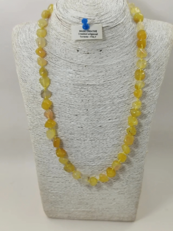 Collana Donna in Pietre Naturali Agata Giallo - immagine 5