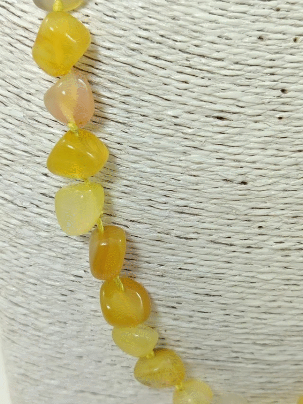 Collana Donna in Pietre Naturali Agata Giallo - immagine 4