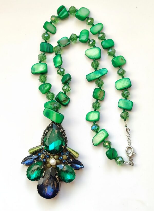 Collana Statement "Tesoro" Verde e Blu - immagine 4