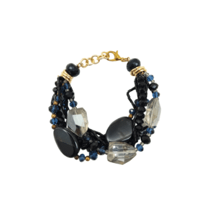 bracciale-multifilo-onice-nero-cristalli-donna-elegante-fatto-a-mano