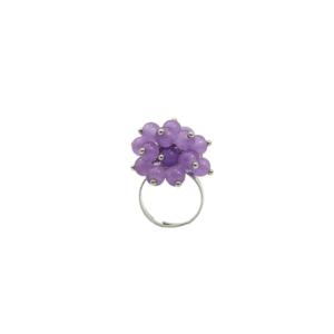 Anello a Grappolo in Ametista Regolabile