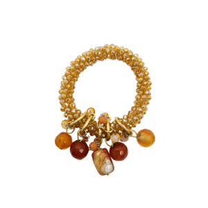 bracciale-elastico-cristalli-dorati-corniola-agata-fatto-a-mano-magie-creative