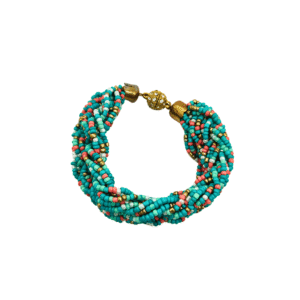 bracciale-perline-intrecciato-turchese-multicolor-chiusura-magnetica-donna