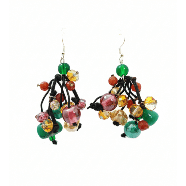 orecchini-cluster-multicolor-vetro-murano-pietre-naturali-magie-creative