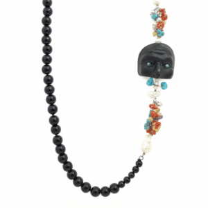 Collana d'Artista Pulcinella con Onice e Perle
