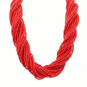 Collana Brenda a Fiumi di Perline Rosse