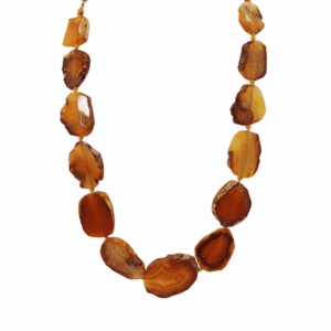 Collana con Agata Maculata e Quarzo Giallo