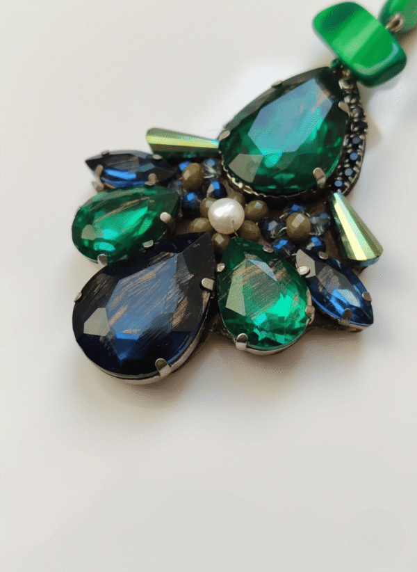 Collana Statement "Tesoro" Verde e Blu - immagine 3