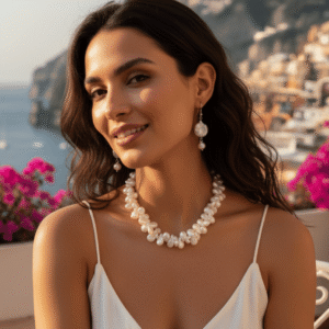Orecchini Pendenti con Perle Barocche e Argento