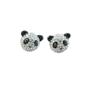 Orecchini Panda Scintillanti con Zirconi