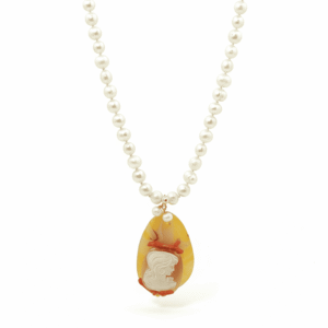 Collana d'Artista con Cammeo, Onice e Perle