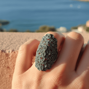Anello a Scudo in Filigrana