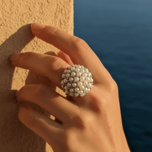 Anello Mosaico di Luce con Perline