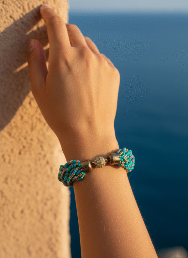 Bracciale Intrecciato "Tropicana" Multicolor - immagine 3