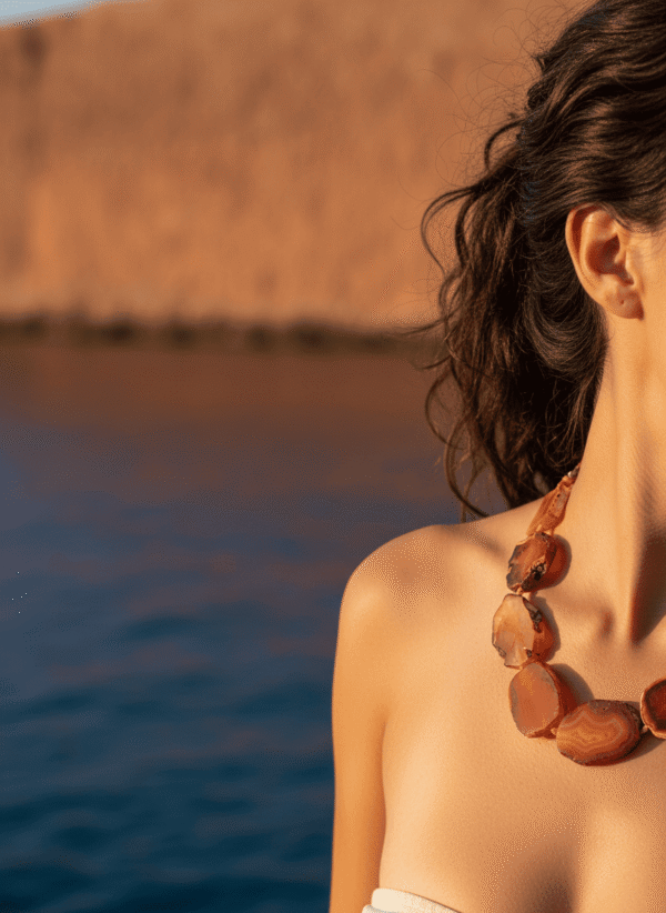 Collana con Agata Maculata e Quarzo Giallo - immagine 2
