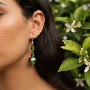 orecchini-pendenti-vetro-di-murano-verde-smeraldo-cristalli-magie-creative