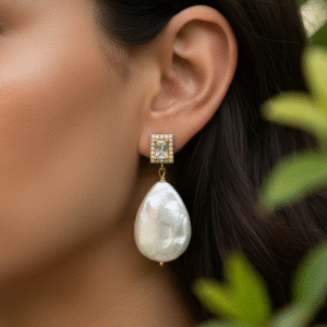 Orecchini Luce Barocca con Perle Pendenti