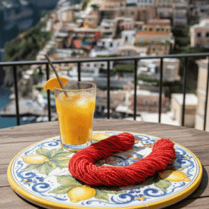 Collana Brenda a Fiumi di Perline Rosse