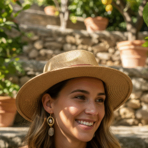 Orecchini Armonia con Agata Grezza e Perla