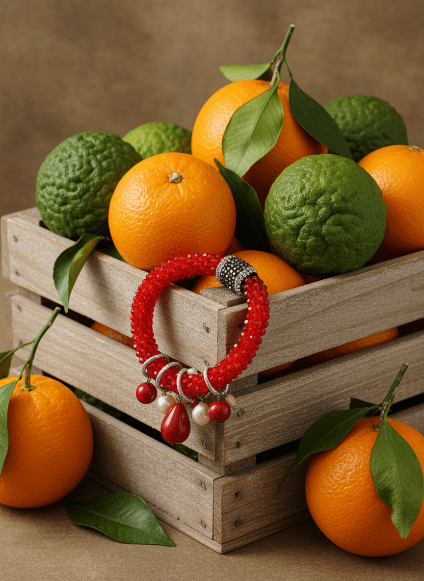 Bracciale "Passione Rossa" con Perle e Cristalli - immagine 2
