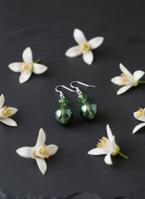 Orecchini in Vetro di Murano Verde Smeraldo - immagine 3