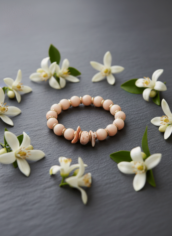 Bracciale "Spiaggia Rosa" in Corallo e Agata - immagine 2