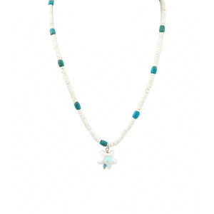 Collana Stella Marina in Onice Bianco e Turchese