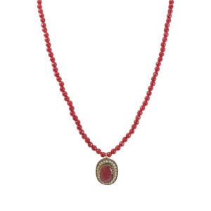 Collana Cuore di Rubino con Zirconi