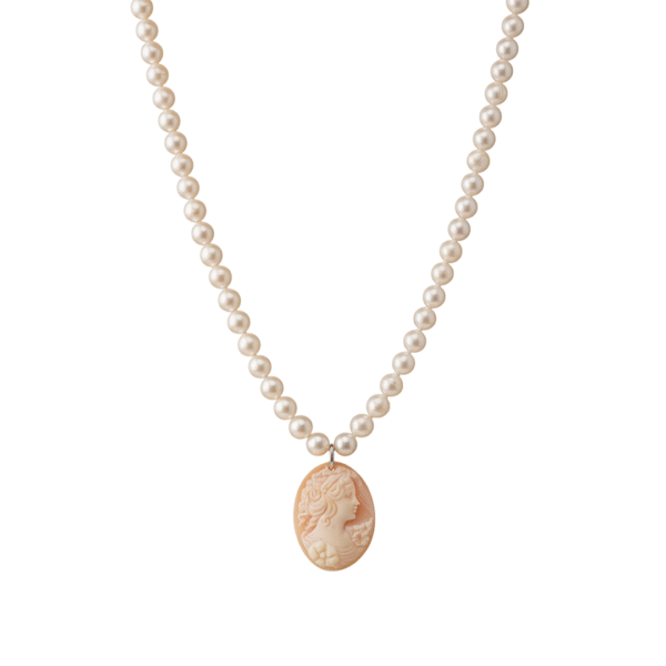 Collana Imperiale con Perle di Fiume e Cammeo