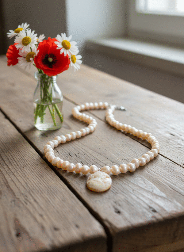 Collana Regina con Perle Barocche e Cammeo - immagine 4