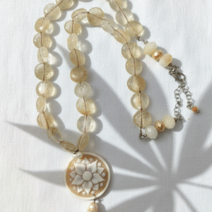 Collana Flora con Agata, Cammeo e Perla Barocca