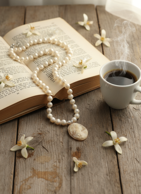 Collana Imperiale con Perle di Fiume e Cammeo - immagine 2
