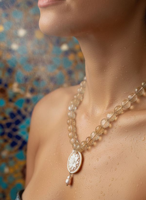 Collana Flora con Agata, Cammeo e Perla Barocca - immagine 5