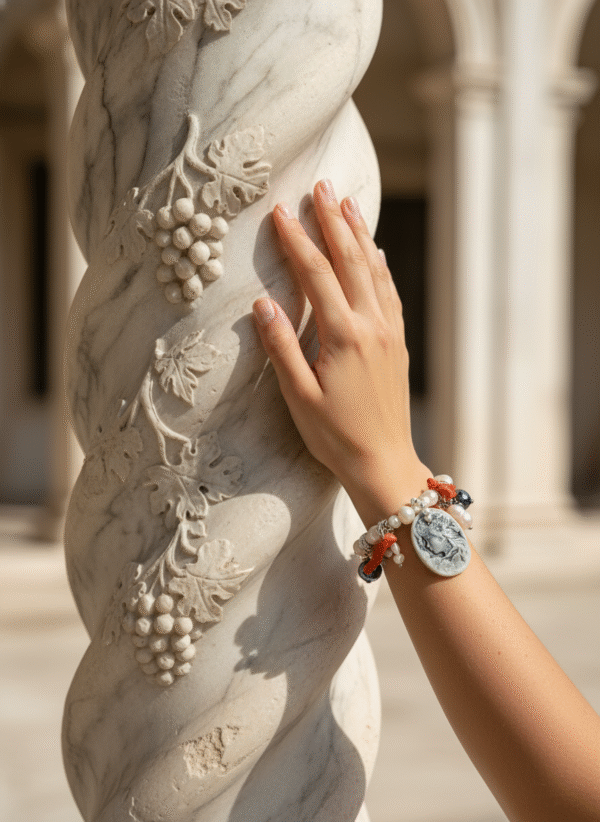Bracciale Tesoro Sommerso con Perle Barocche e Corallo - immagine 5