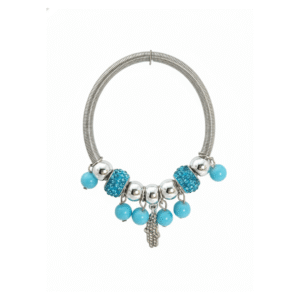 Bracciale Turchese Portafortuna con Charm Gufo e Zirconi