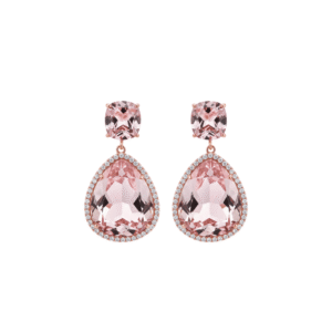 Orecchini Aurora Rosa con Cristallo e Zirconi