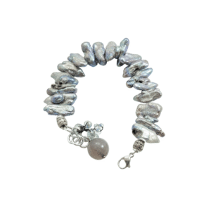 Bracciale Crepuscolo di Perle Grigie e Agata