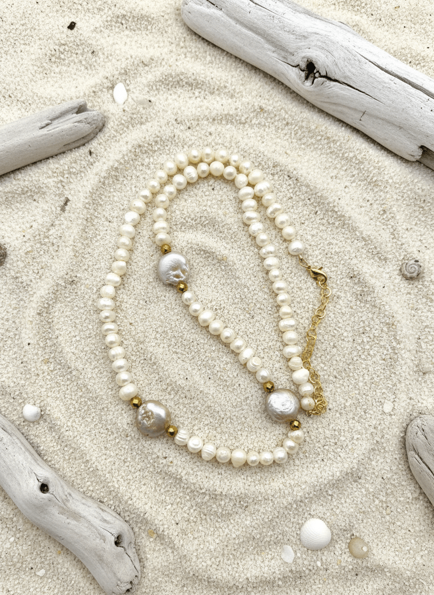 Collana Armonia di Perle di Fiume e Scaramazze - immagine 2