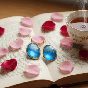 Orecchini Gocce di Oceano in Occhio di Gatto Blu