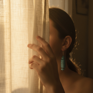 Orecchini a Cilindro in Turchese Naturale e Argento