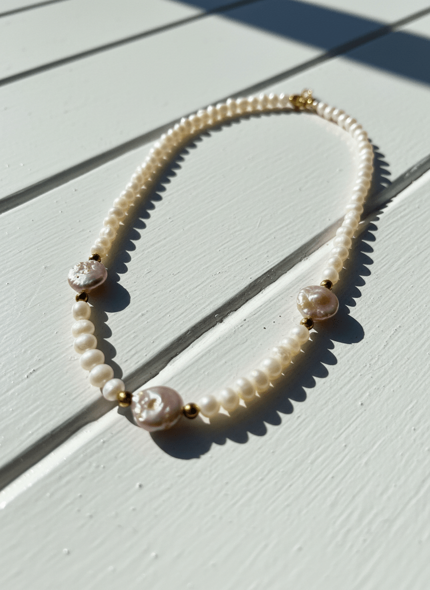 Collana Armonia di Perle di Fiume e Scaramazze - immagine 4