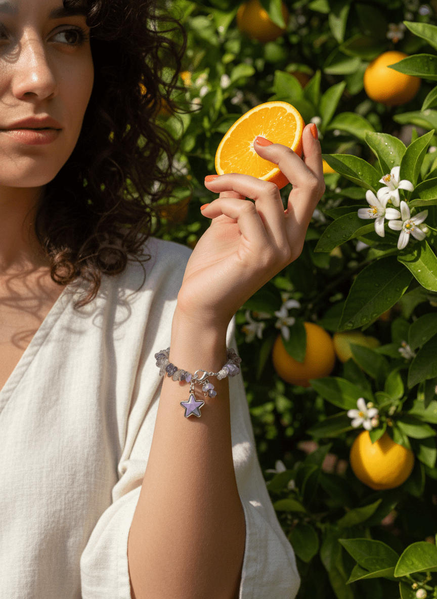 Bracciale Magia Viola in Ametista e Agata - immagine 2
