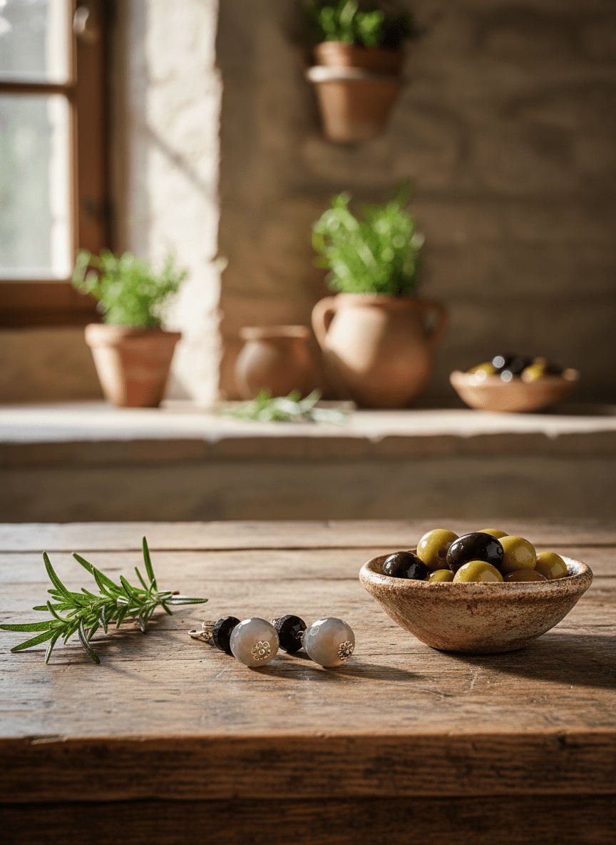 Orecchini Pendenti Goccia di Agata e Cristalli Neri - immagine 4
