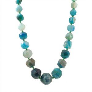 Collana Girocollo in Agata Multicolor a Grandi Faccette